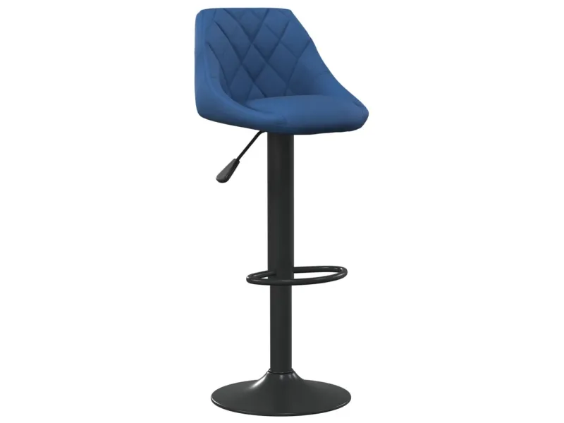 Tabourets de bar lot de 2 bleu velours