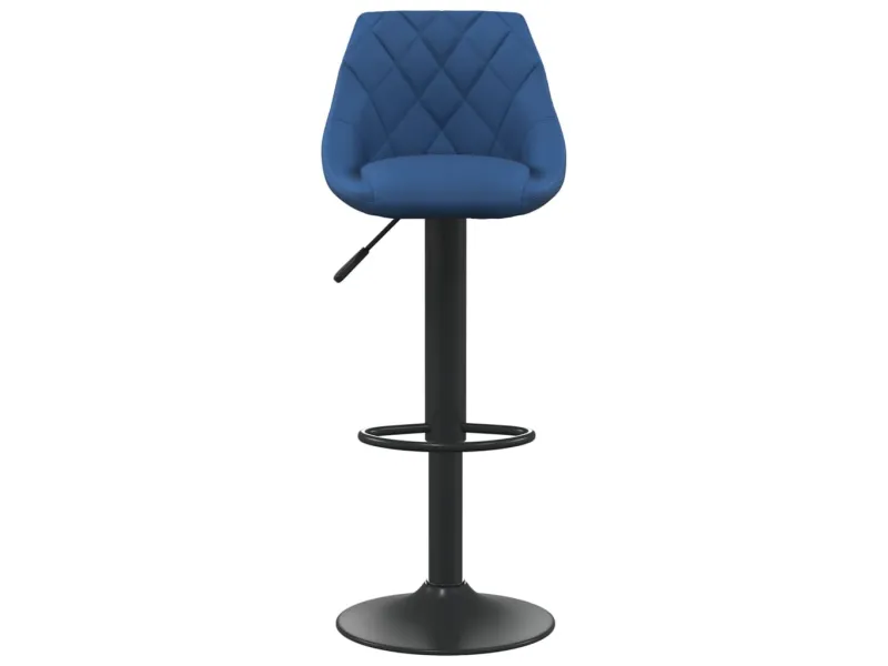 Tabourets de bar lot de 2 bleu velours