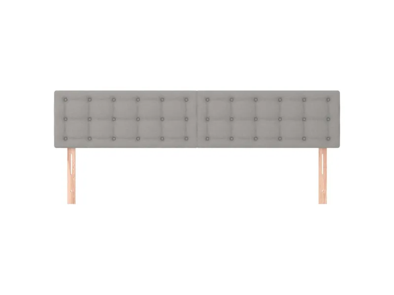Têtes de lit 2 pcs Gris clair 100x5x78/88 cm Tissu