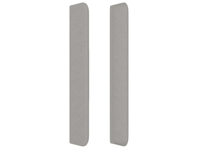 Tête de lit avec oreilles Gris clair 93x16x118/128 cm Tissu