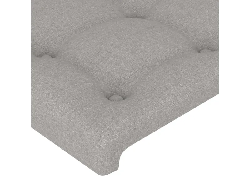 Tête de lit avec oreilles Gris clair 93x16x118/128 cm Tissu