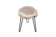 Table d'appoint en bois massif design industriel
