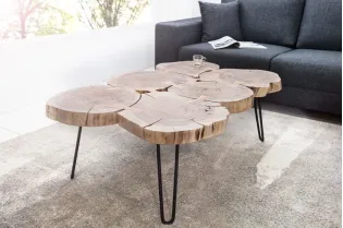 Table basse design industriel 115 cm