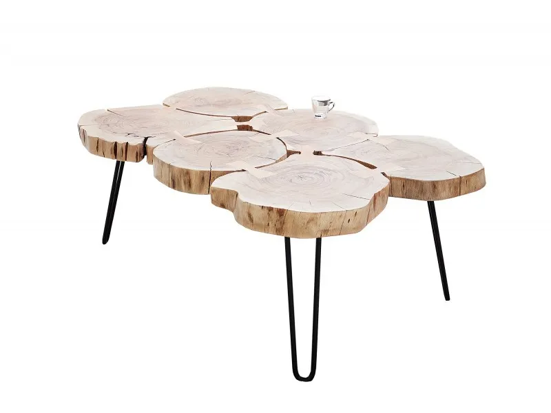 Table basse design industriel 115 cm