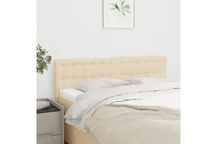 Têtes de lit 2 pcs Crème 72x5x78/88 cm Tissu