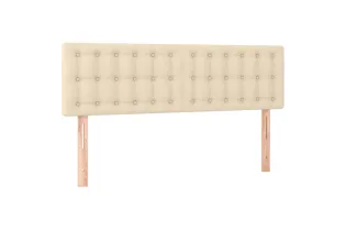 Têtes de lit 2 pcs Crème 72x5x78/88 cm Tissu 2