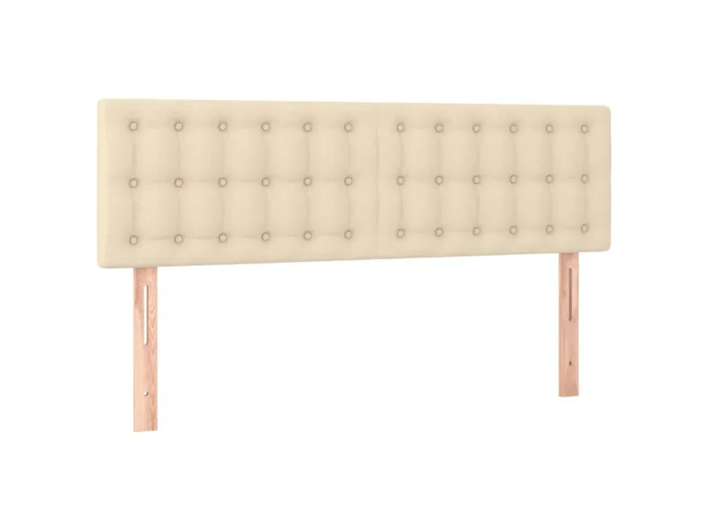 Têtes de lit 2 pcs Crème 72x5x78/88 cm Tissu