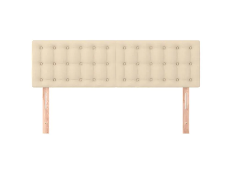 Têtes de lit 2 pcs Crème 72x5x78/88 cm Tissu