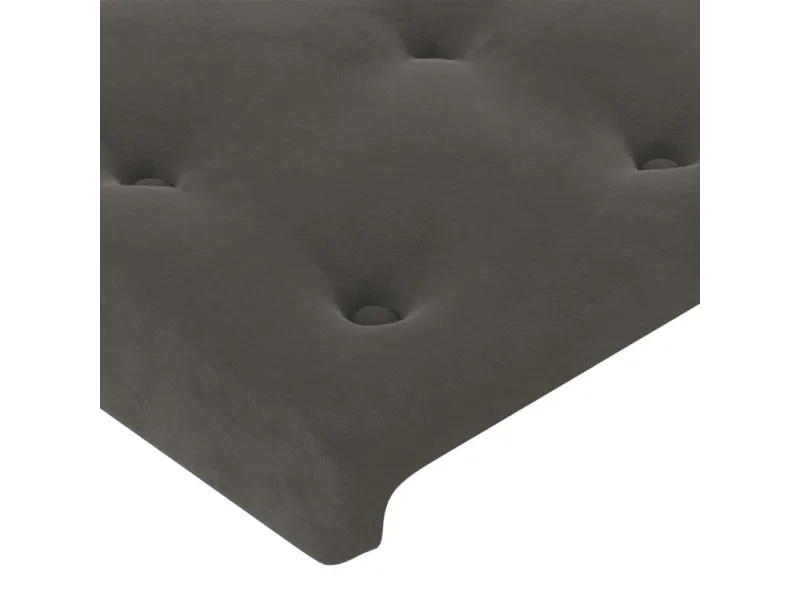 cadre de lit avec matelas LED Gris foncé 140x200 cm