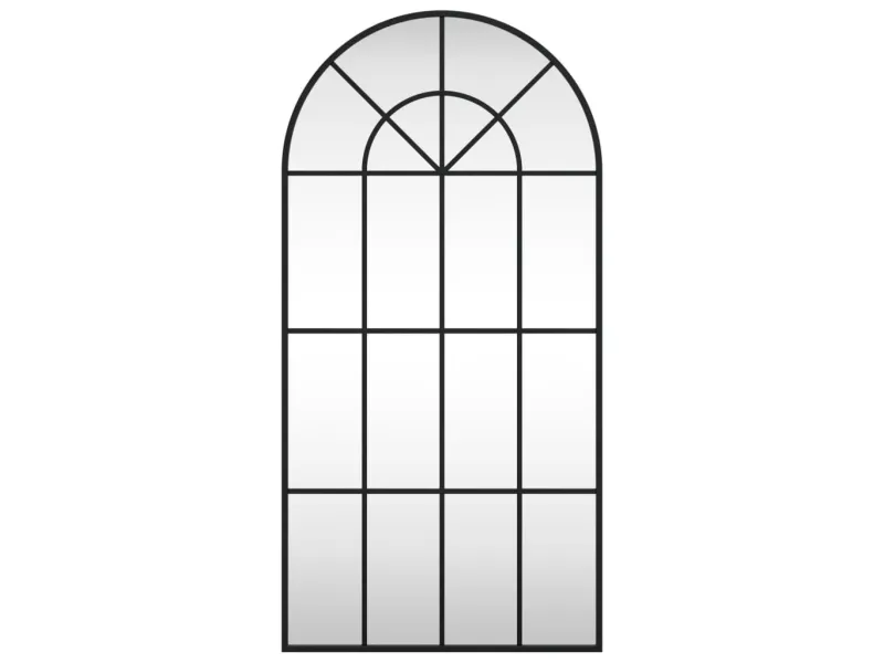 Miroir mural noir 50x100 cm arche fer