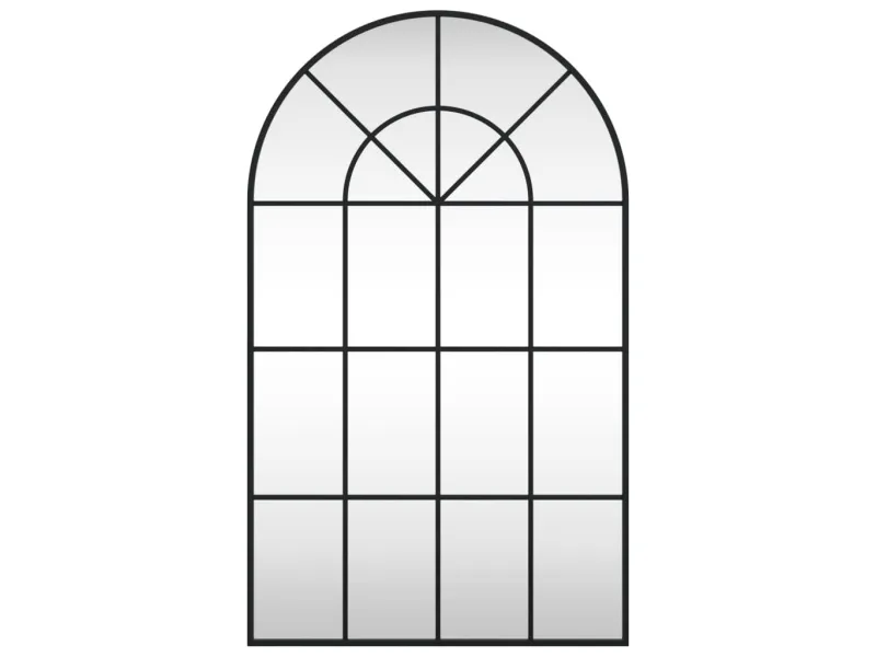 Miroir mural noir 60x100 cm arche fer