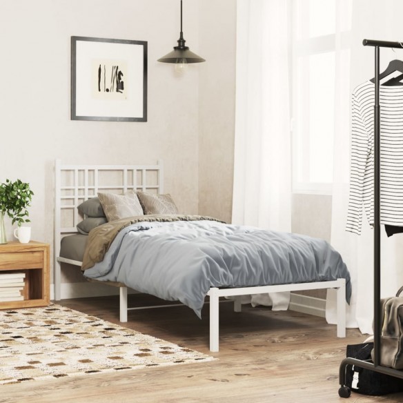 Tête de lit métal blanc 80 cm