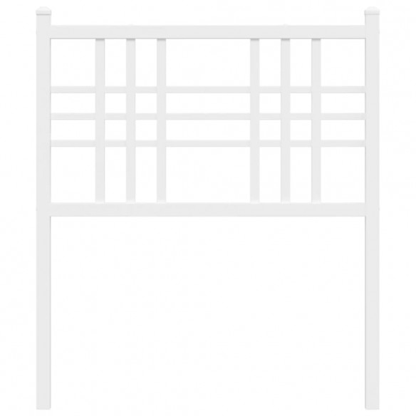 Tête de lit métal blanc 80 cm
