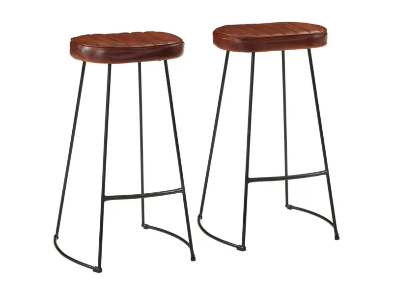Tabourets de bar Gavin 2 pcs marron foncé 44x37,5x78 cm