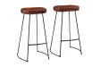 Tabourets de bar Gavin 2 pcs marron foncé 44x37,5x78 cm
