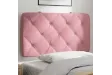 Coussin de tête de lit rose 90 cm velours