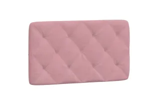 Coussin de tête de lit rose 90 cm velours 2