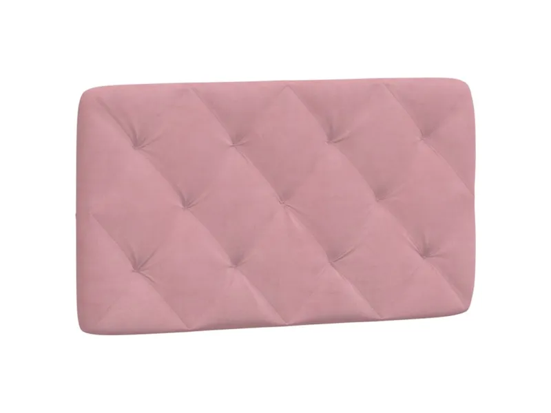 Coussin de tête de lit rose 90 cm velours