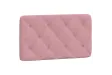 Coussin de tête de lit rose 90 cm velours