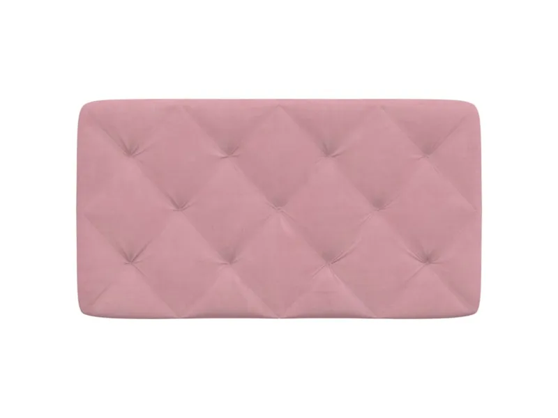 Coussin de tête de lit rose 90 cm velours