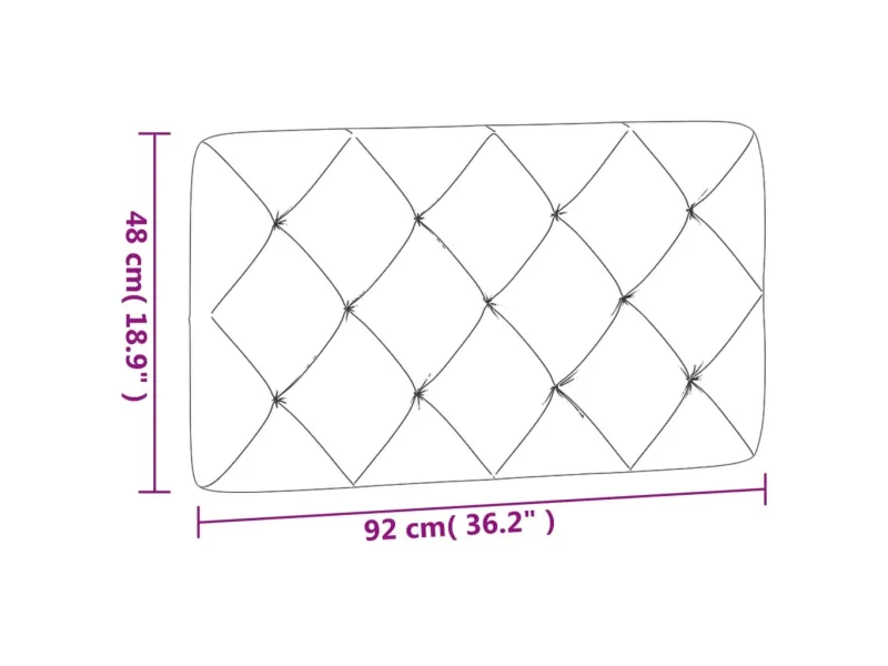 Coussin de tête de lit rose 90 cm velours