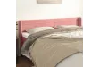 Tête de lit avec oreilles Rose 163x16x78/88 cm Velours