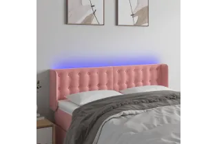 Tête de lit à LED Rose 147x16x78/88 cm Velours