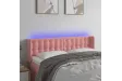 Tête de lit à LED Rose 147x16x78/88 cm Velours