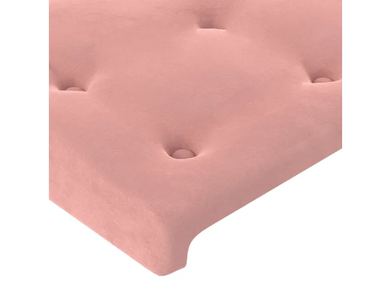 Tête de lit à LED Rose 147x16x78/88 cm Velours