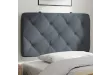 Coussin de tête de lit gris foncé 90 cm velours