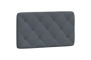 Coussin de tête de lit gris foncé 90 cm velours 2
