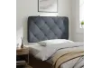 Coussin de tête de lit gris foncé 90 cm velours