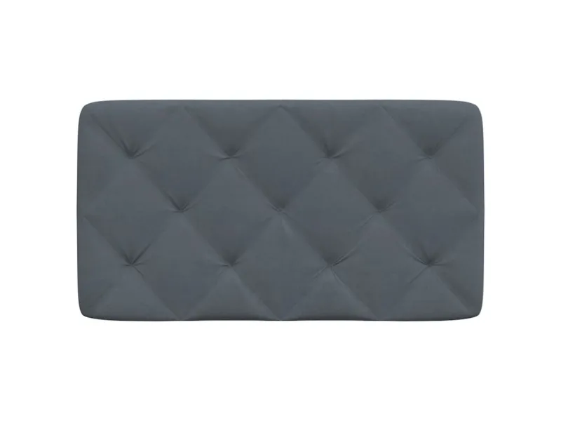 Coussin de tête de lit gris foncé 90 cm velours