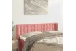Tête de lit avec oreilles Rose 147x16x78/88 cm Velours