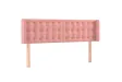 Tête de lit avec oreilles Rose 147x16x78/88 cm Velours