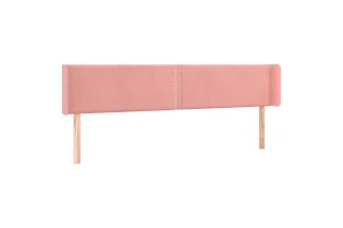 Tête de lit avec oreilles Rose 163x16x78/88 cm Velours 2