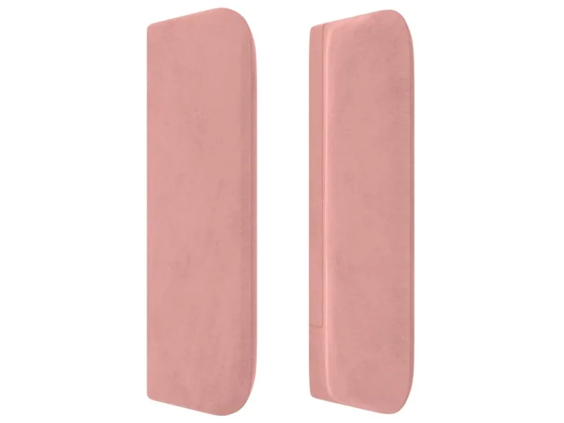 Tête de lit avec oreilles Rose 163x16x78/88 cm Velours