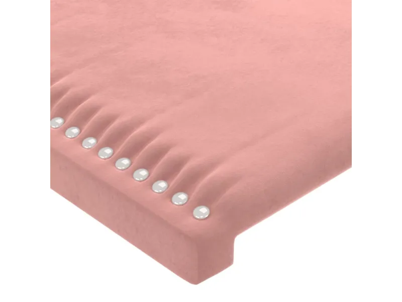 Tête de lit avec oreilles Rose 163x16x78/88 cm Velours
