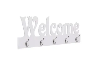 Porte-manteau mural WELCOME Blanc 74x29,5 cm