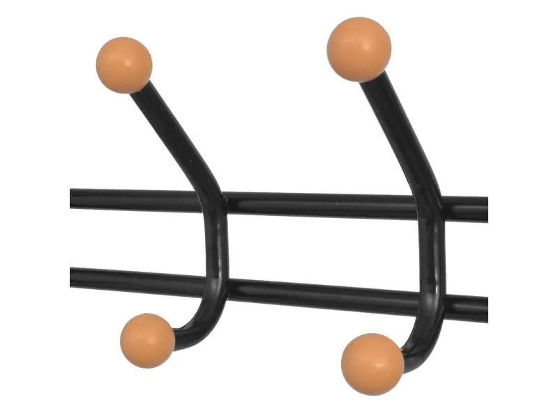 Porte-manteau avec rangement pour chaussures 68x32x182,5cm Noir