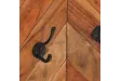 Porte-manteau mural 90x1x35 cm bois massif d'acacia et fer