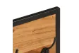 Porte-manteau mural 90x1x35 cm bois massif d'acacia et fer