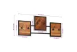 Porte-manteau mural 90x1x35 cm bois massif d'acacia et fer