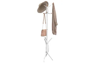 Porte-manteau blanc 176 cm fer enduit de poudre