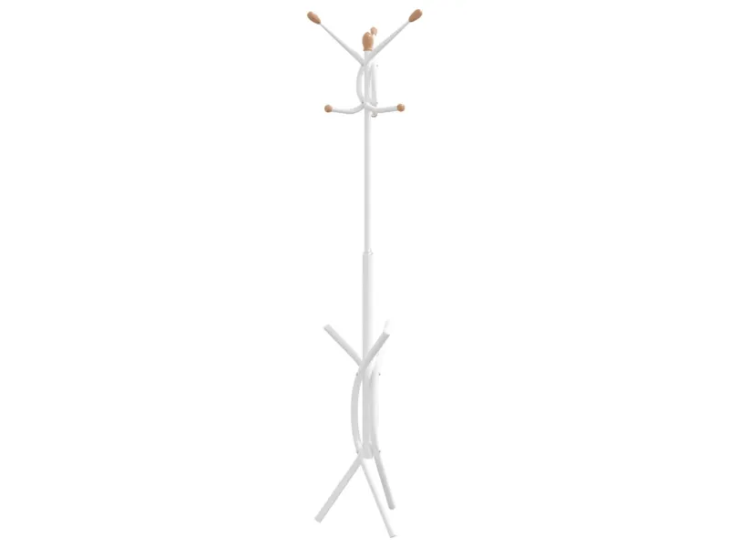 Porte-manteau blanc 176 cm fer enduit de poudre