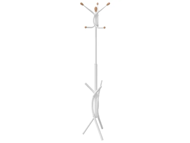Porte-manteau blanc 176 cm fer enduit de poudre
