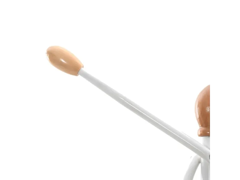 Porte-manteau blanc 176 cm fer enduit de poudre