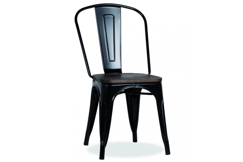 Chaise noire de style rétro