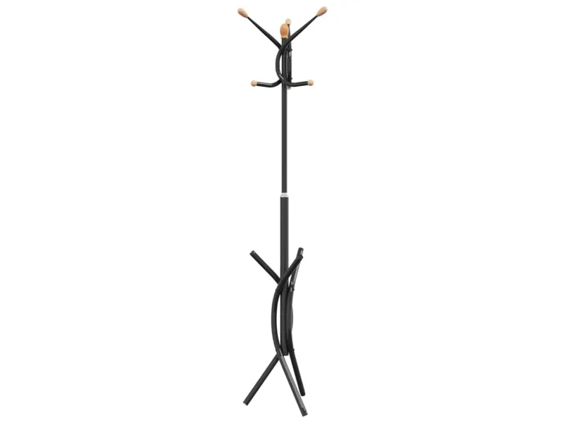 Porte-manteau noir 176 cm fer enduit de poudre