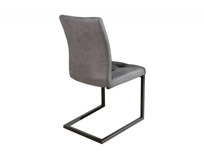 Lot de 2 chaises capitonnées de coloris gris